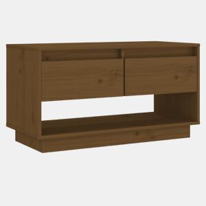 Móvel de TV - Modulo de TV - Armário de TV 74x34x40 cm madeira de pinho maciça castanho mel