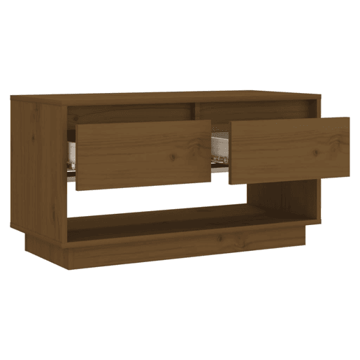 Móvel de TV - Modulo de TV - Armário de TV 74x34x40 cm madeira de pinho maciça castanho mel