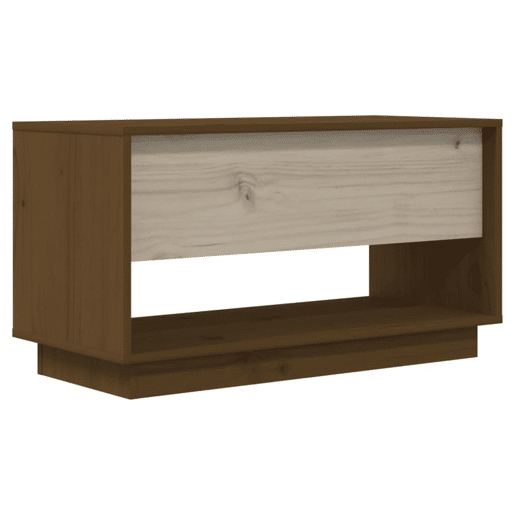 Móvel de TV - Modulo de TV - Armário de TV 74x34x40 cm madeira de pinho maciça castanho mel