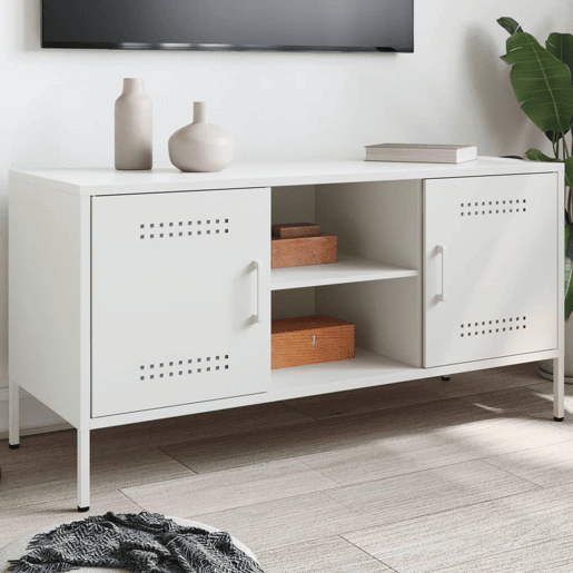 Móvel de TV - Modulo de TV - Armário de TV 100,5x39x50,5 cm aço branco