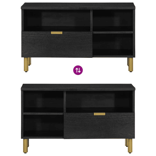 Móvel de TV - Modulo de TV - Armário de TV 80x33x46 cm derivados de madeira preto Móvel de TV - Modulo de TV - Armário de TV 80x33x46 cm derivados de madeira preto