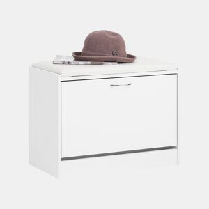 Armário para sapatos, banqueta, puff box, banco, sapateira, musselina FSR16-W SoBuy