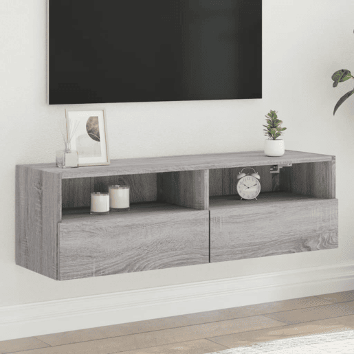 Móveis parede TV - Armários de TV - Módulos de TV 100x30x30 cm derivados de madeira cinza sonoma