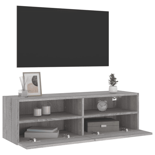 Móveis parede TV - Armários de TV - Módulos de TV 100x30x30 cm derivados de madeira cinza sonoma