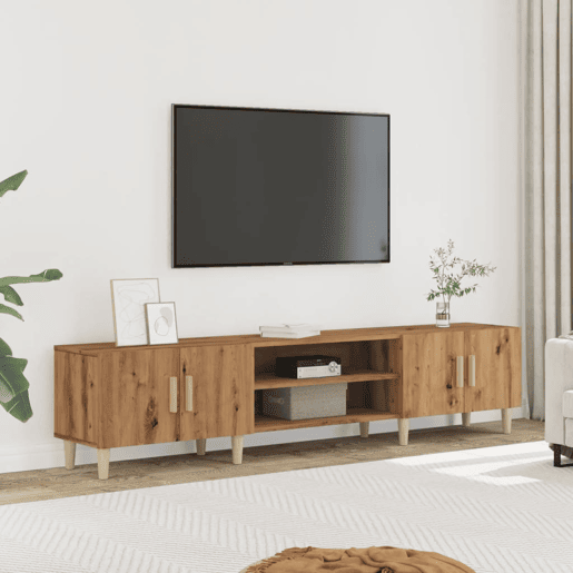 Móvel de TV - Modulo de TV - Armário de TV 180x31,5x40 cm derivados madeira carvalho artisiano