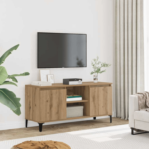 Móvel de TV - Modulo de TV - Armário de TV 102x35x50cm derivados de madeira carvalho artisiano