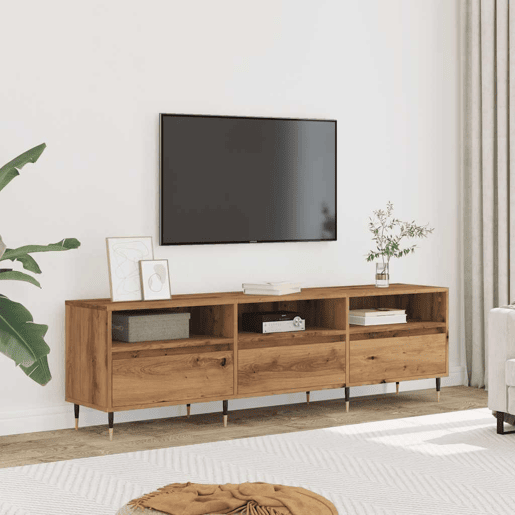 Móvel TV - Modulo de TV - Armário de TV 150x30x44,5 cm derivados de madeira carvalho artisiano