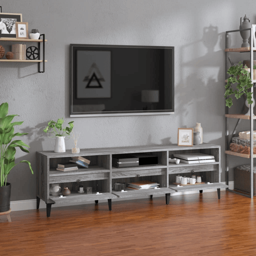 Móvel de TV - Modulo de TV - Armário de TV 150x30x44,5 cm derivados de madeira cinzento sonoma