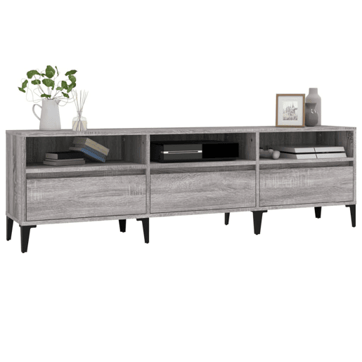 Móvel de TV - Modulo de TV - Armário de TV 150x30x44,5 cm derivados de madeira cinzento sonoma