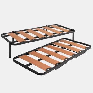 Base de cama canguru tubo 40x30 mm pernas dobráveis e rodas incluídas (90x190 cm)