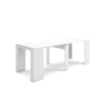 Mesa Consola Extensível, Cozinha, Sala de jantar, 222x90x77cm, Para 10 pessoas, Mesa de Jantar, Branco