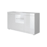 Aparador Sala de estar e jantar Branco 135x34x72 3 portas LED Sefora Muebles Bonitos