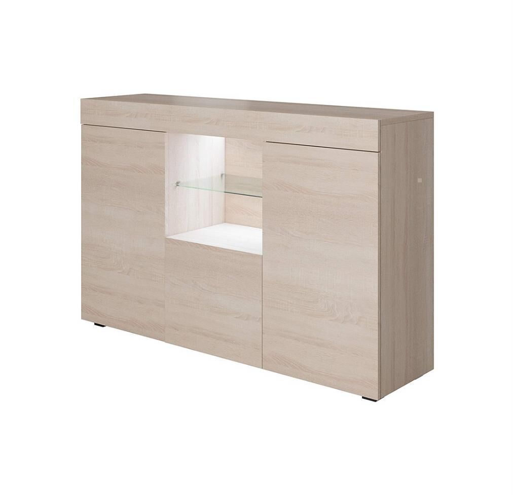 Aparador Salón comedor 3 puertas LED Sefora Muebles Bonitos 135 Madera Clara