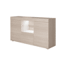 Aparador Sala de estar e jantar Sonoma 135x34x72 3 portas LED Sefora Muebles Bonitos