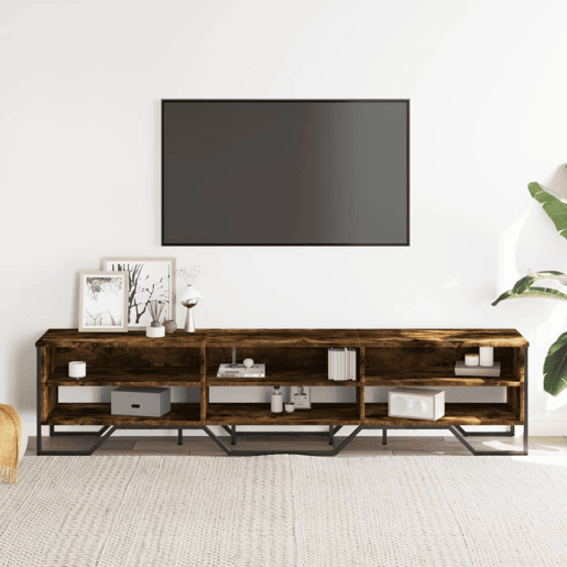 Móvel de TV - Modulo de TV - Armário de TV 180x34x41 cm derivados de madeira carvalho fumado