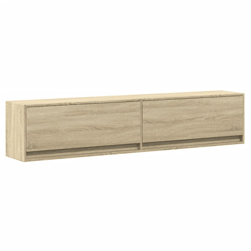 Móvel de parede p TV - Armário de TV c luzes LED 180x31x38 cm carvalho sonoma