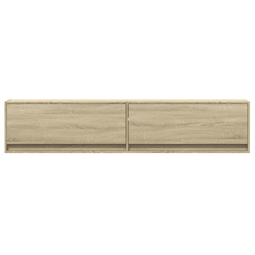 Móvel de parede p TV - Armário de TV c luzes LED 180x31x38 cm carvalho sonoma