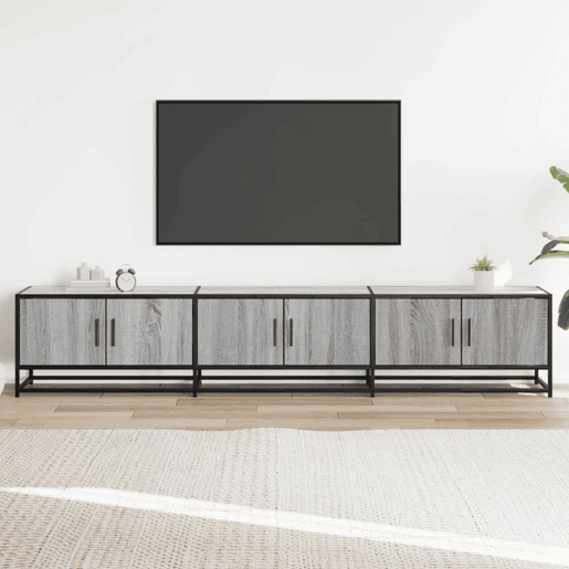 Móvel de TV - Modulo de TV - Armário de TV 210x35x41 cm derivados de madeira cinzento sonoma