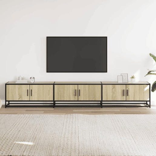 Móvel de TV - Modulo de TV - Armário de TV 240x35x41 cm derivados de madeira carvalho sonoma