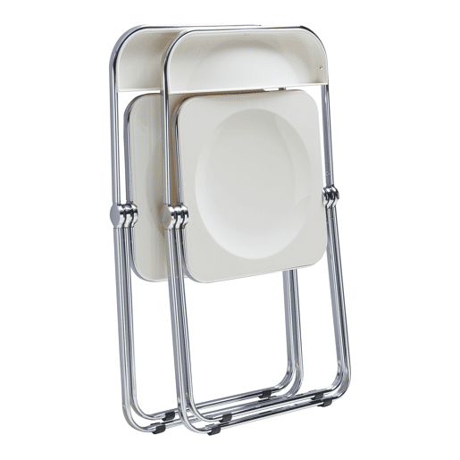 Cadeira dobrável Pornainen conjunto de 4 branco en.casa