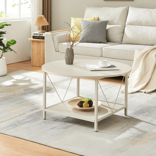 Mesa de centro Filem Ø80x46 cm cor de areia en.casa