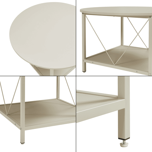 Mesa de centro Filem Ø80x46 cm cor de areia en.casa