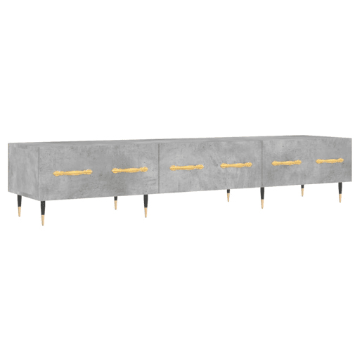 Móvel de TV - Modulo de TV - Armário de TV 150x36x30 cm derivados de madeira cinzento cimento