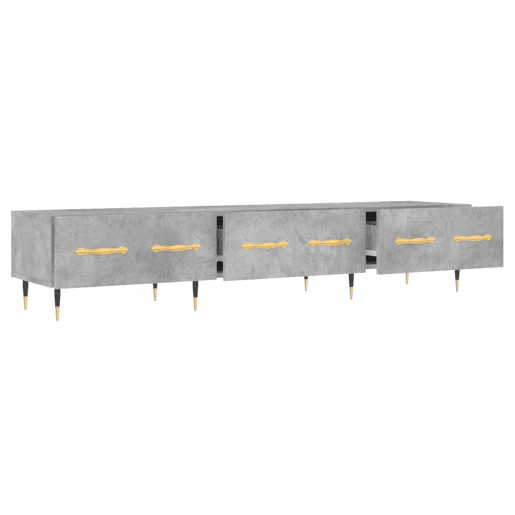 Móvel de TV - Modulo de TV - Armário de TV 150x36x30 cm derivados de madeira cinzento cimento