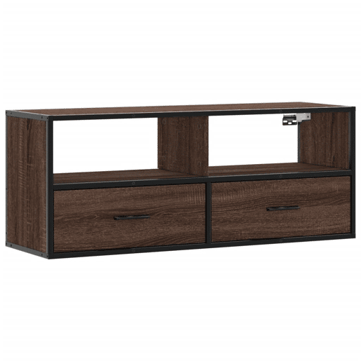 Móvel pTV - Armário TV 100x31x39,5cm deriv. madeirametal carvalho castanho