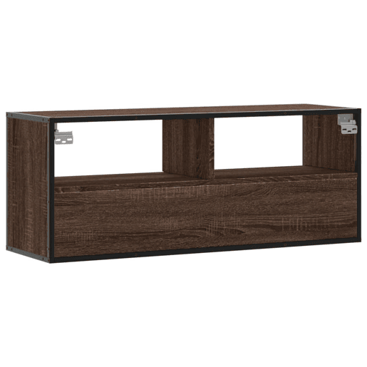 Móvel pTV - Armário TV 100x31x39,5cm deriv. madeirametal carvalho castanho