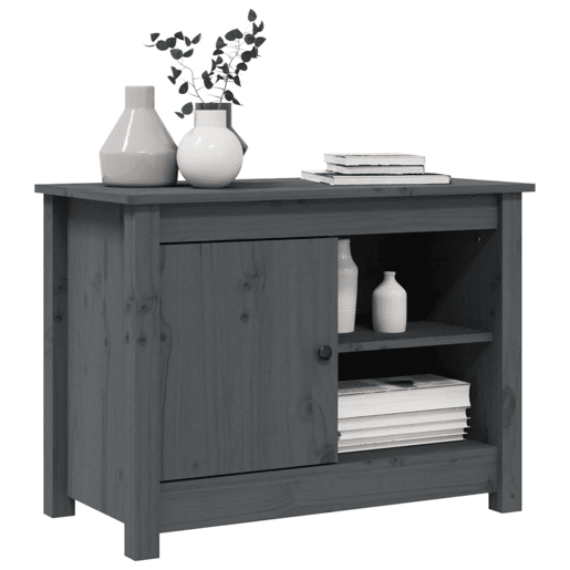 Móvel de TV - Modulo de TV - Armário de TV 70x36,5x52 cm madeira de pinho maciça cinza