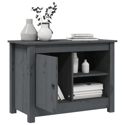 Móvel de TV - Modulo de TV - Armário de TV 70x36,5x52 cm madeira de pinho maciça cinza
