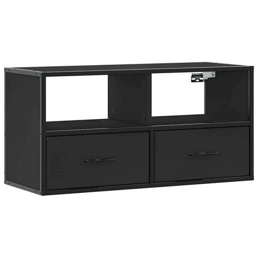 Móvel para TV - Móvel de TV - Armário de TV 80x31x39,5 cm derivados de madeirametal preto