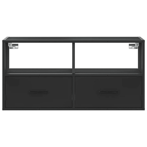 Móvel para TV - Móvel de TV - Armário de TV 80x31x39,5 cm derivados de madeirametal preto
