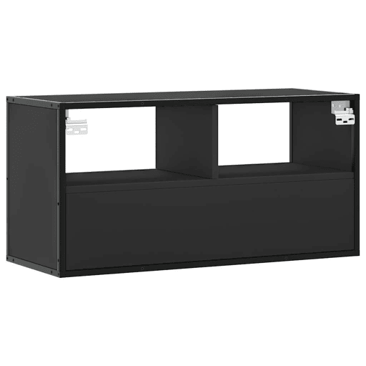 Móvel para TV - Móvel de TV - Armário de TV 80x31x39,5 cm derivados de madeirametal preto
