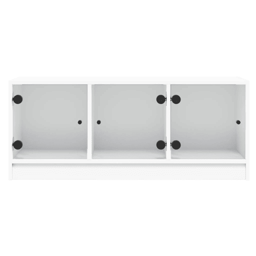 Móvel de TV - Modulo de TV - Armário de TV c portas de vidro 102x37x42 cm branco
