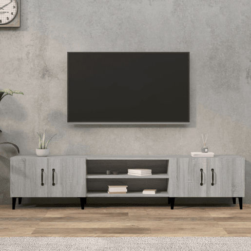 Móvel de TV - Modulo de TV - Armário de TV 180x31,5x40 cm derivados de madeira cinza sonoma