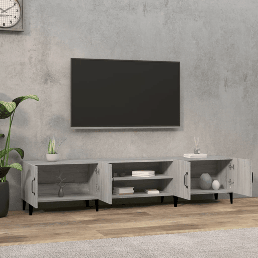Móvel de TV - Modulo de TV - Armário de TV 180x31,5x40 cm derivados de madeira cinza sonoma