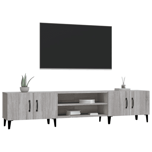 Móvel de TV - Modulo de TV - Armário de TV 180x31,5x40 cm derivados de madeira cinza sonoma