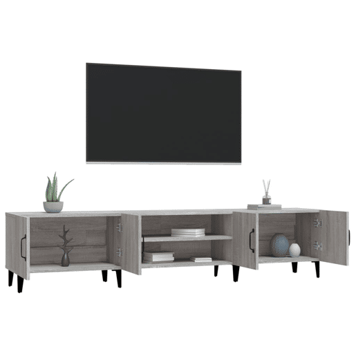 Móvel de TV - Modulo de TV - Armário de TV 180x31,5x40 cm derivados de madeira cinza sonoma