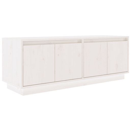Móvel de TV - Modulo de TV - Armário de TV 110x34x40 cm madeira de pinho maciça branco
