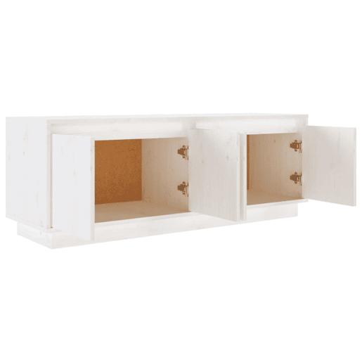 Móvel de TV - Modulo de TV - Armário de TV 110x34x40 cm madeira de pinho maciça branco