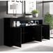 Aparador Salón comedor 3 puertas LED Aker Muebles Bonitos 155 Aparador Salón comedor 3 puertas LED Aker Muebles Bonitos 155 Negro