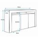 Aparador Salón comedor 3 puertas LED Aker Muebles Bonitos 155 Aparador Salón comedor 3 puertas LED Aker Muebles Bonitos 155 Negro