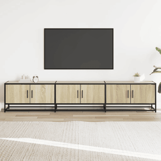 Móvel de TV - Modulo de TV - Armário de TV 210x35x41 cm derivados de madeira carvalho sonoma