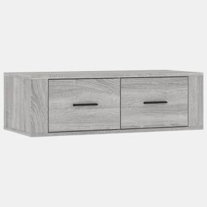 Armário TV - Móvel de TV suspenso 80x36x25 cm derivados madeira cinza sonoma