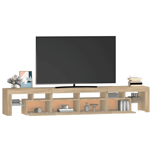 Móvel de TV - Modulo de TV - Armário de TV com luzes LED 230x36,5x40 cm carvalho sonoma