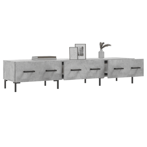Móvel de TV - Modulo de TV - Armário de TV 150x36x30 cm derivados de madeira cinzento cimento