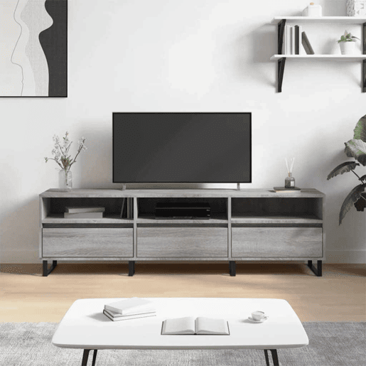 Móvel de TV - Modulo de TV - Armário de TV 150x30x44,5 cm derivados de madeira cinzento sonoma