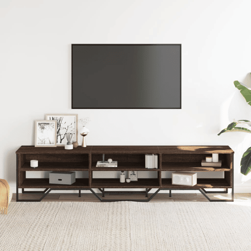 Móvel de TV - Modulo de TV - Armário de TV 180x34x41 cm derivados de madeira carvalho castanho